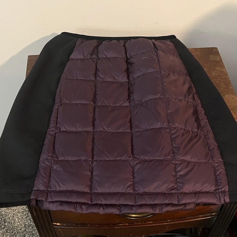 Elegant Black and Purple Quilted Skirt